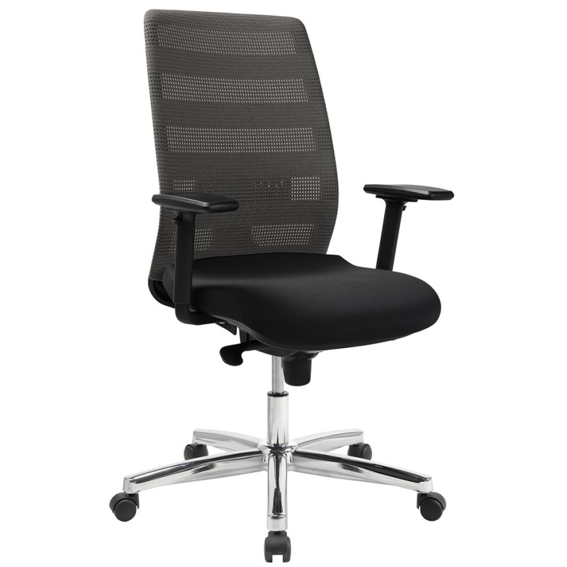 Topstar Airpoint II bureaustoel, zwart/grijs, netbekleding, lendenwirvelsteuning